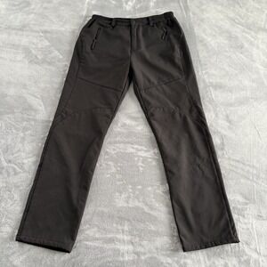 Geval Mens Black Softshell Hiking Pants Outdoor Active Zip Pockets Large‎